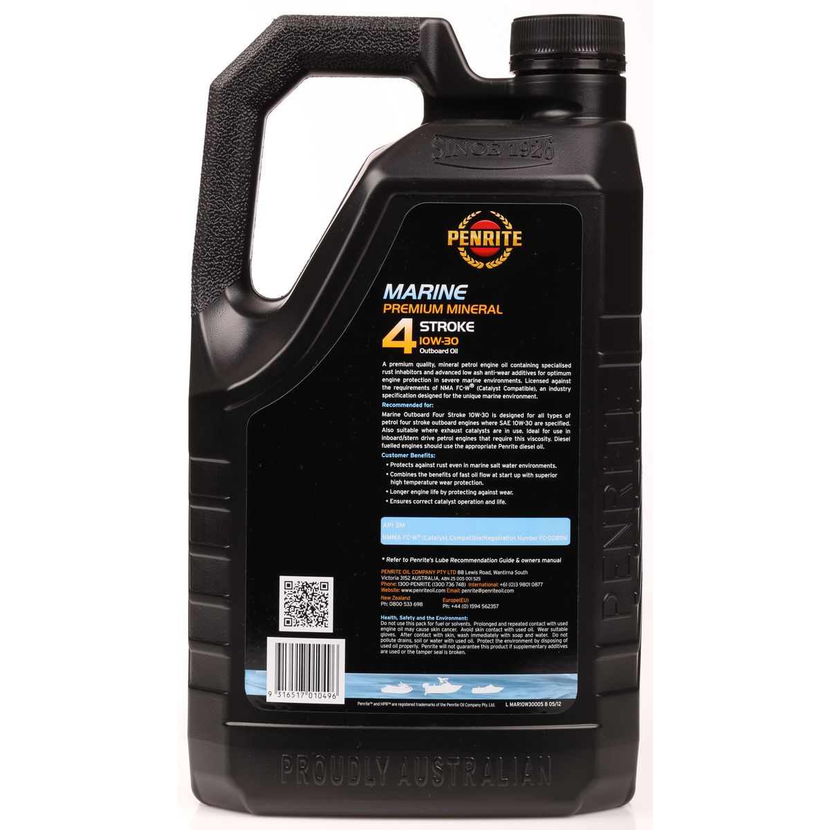 Penrite Marine Outboard 4 Stroke 10W-30 5L