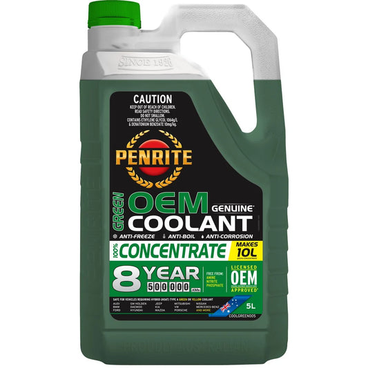 Penrite 8 Year Green Coolant Concentrate 5L