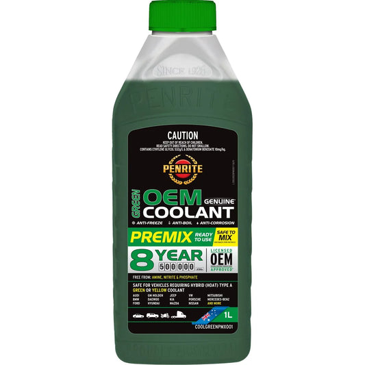 Penrite OEM Approved Green Coolant Premix 1L
