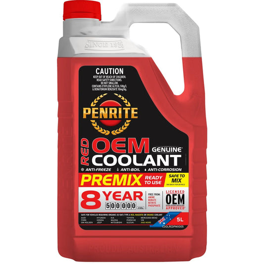 Penrite OEM Approved Red Coolant Premix 5L