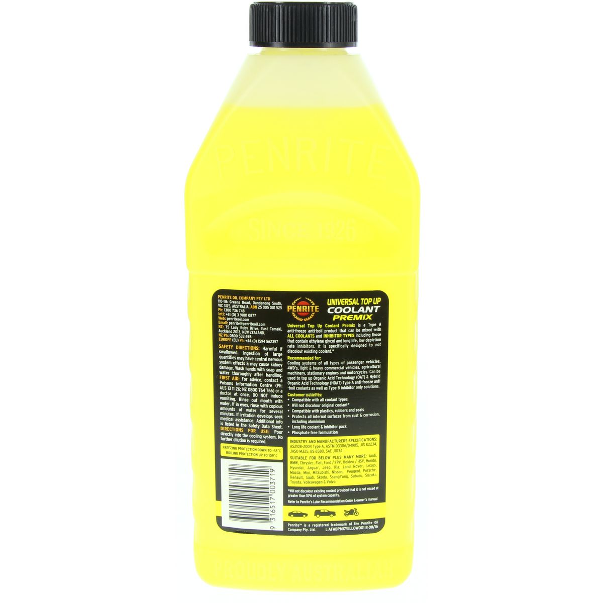 Penrite Universal Top Up Coolant Premix 1L