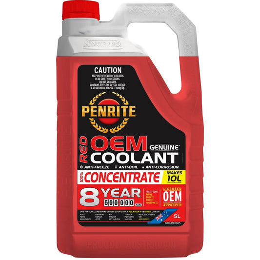 Penrite Red OEM Approved Coolant Concentrate 5L